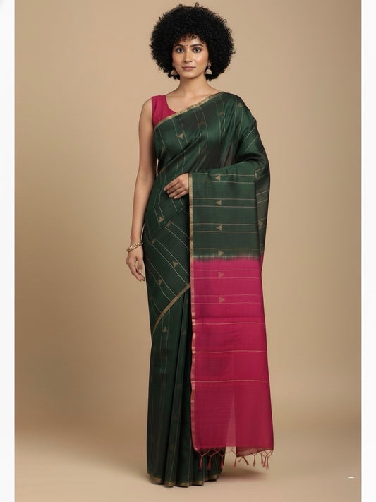 Kalyani - Premium Semi Tussar Silk Saree
