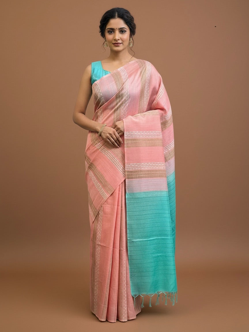 Medha- Premium Semi Tussar Silk Saree - Thugil