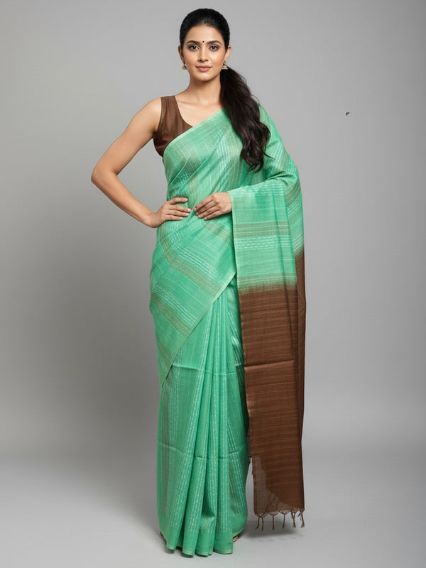 Mehar - Premium Semi Tussar Silk Saree - Thugil
