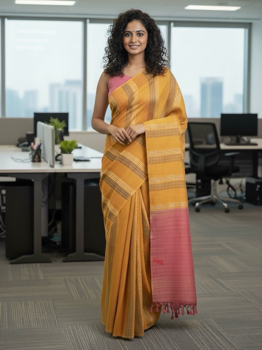Mira - Premium Semi Tussar Silk Saree