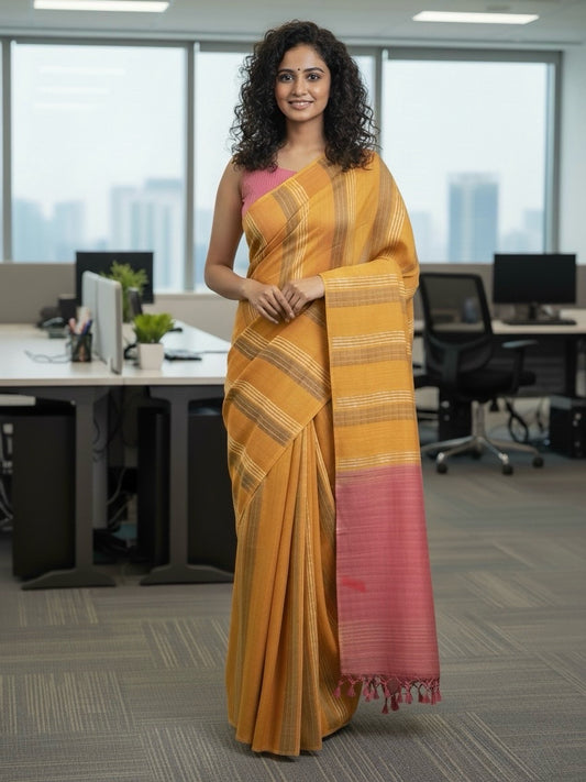 Mira - Premium Semi Tussar Silk Saree