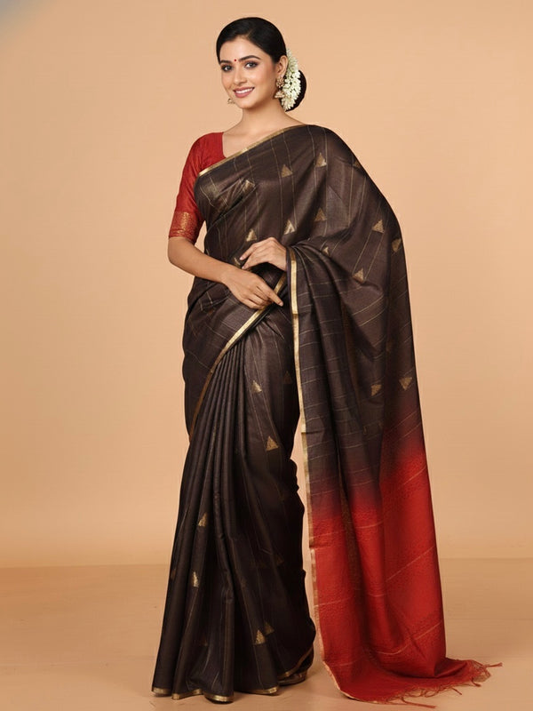 Sahana- Premium Semi Tussar Silk Saree - Thugil