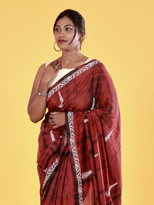 HandDyed and Block Printed Muslin - Irene - Thugil