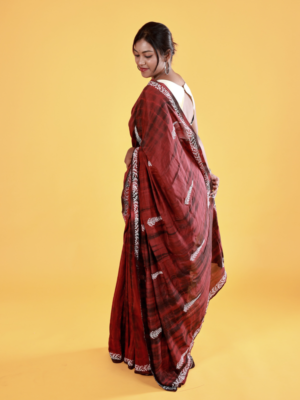 HandDyed and Block Printed Muslin - Irene - Thugil