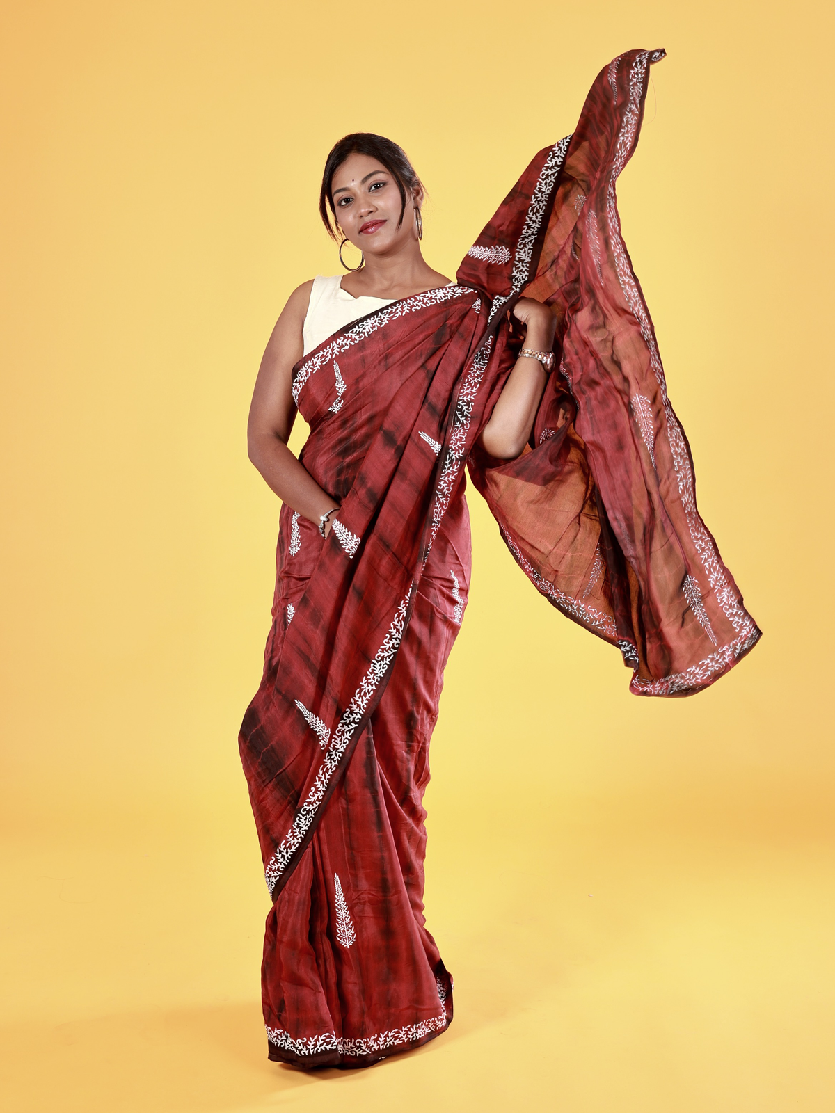 HandDyed and Block Printed Muslin - Irene - Thugil