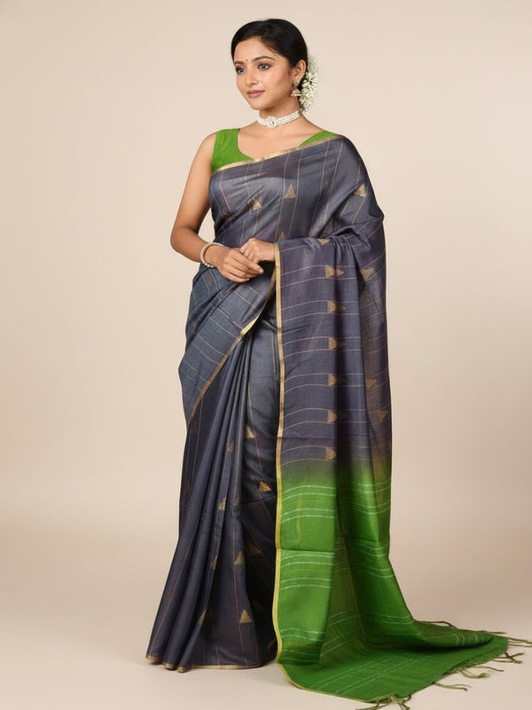 Ujjaini - Premium Semi Tussar Silk Saree - Thugil