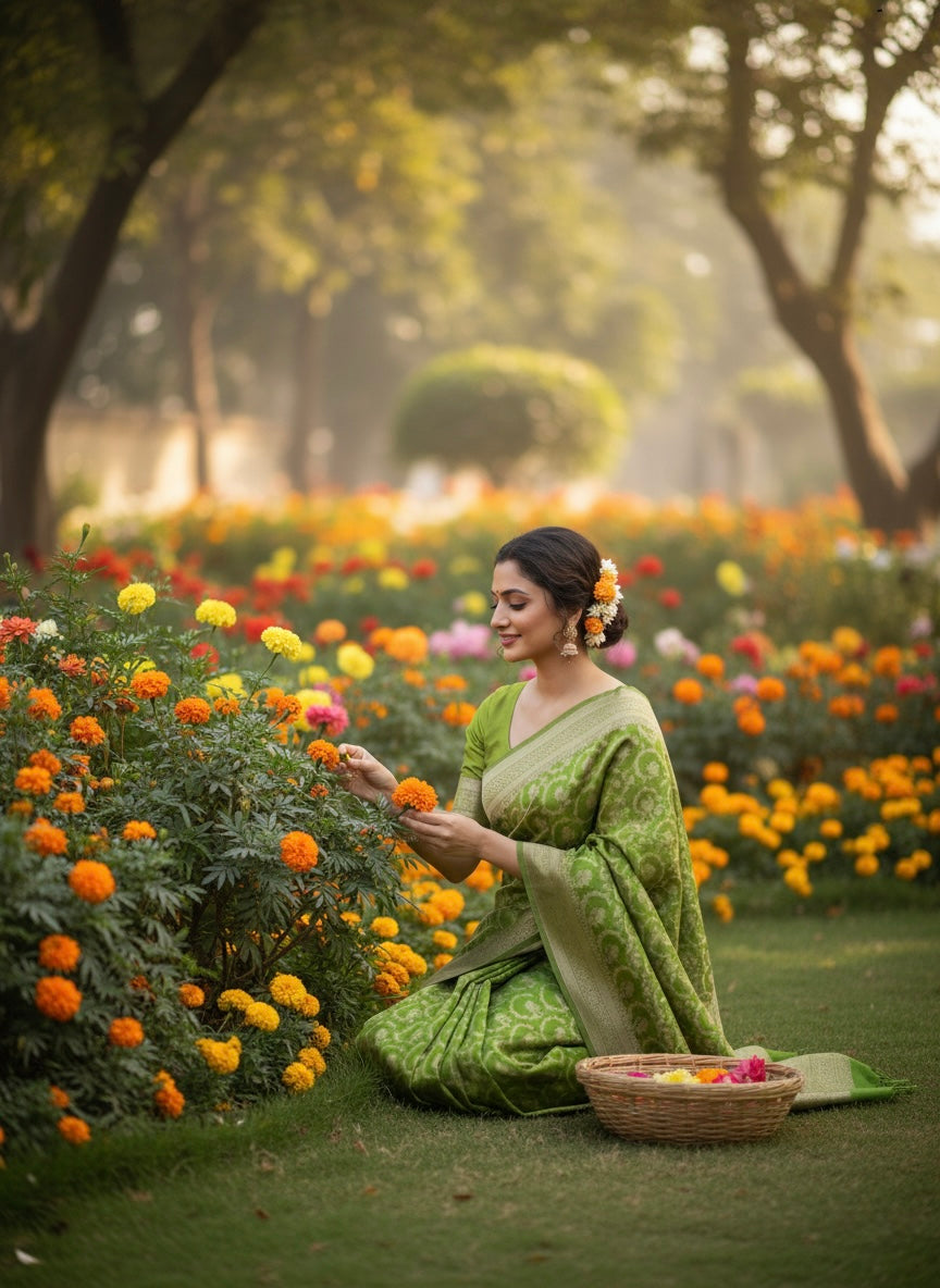 Varshini Pure Banarasi Mashru Silk