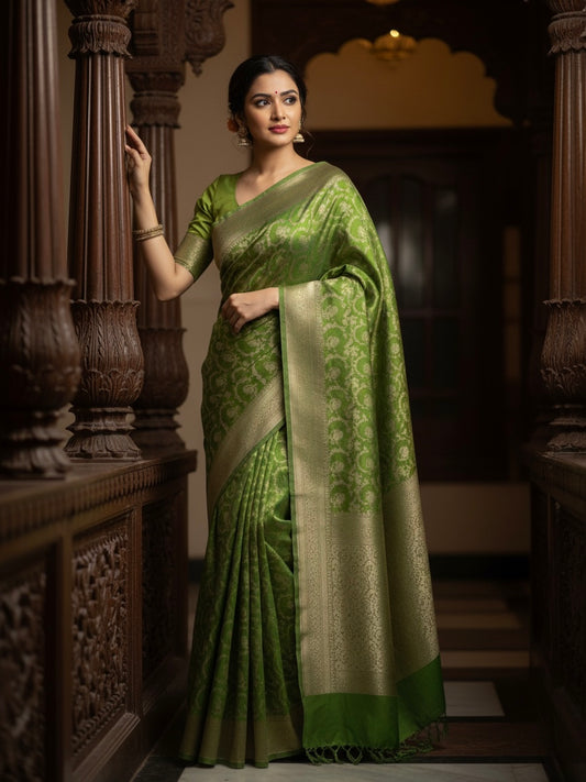 Varshini Pure Banarasi Mashru Silk