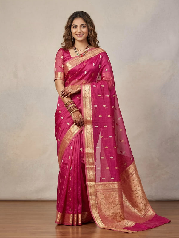 Rudraya-Banarasi Tissue Silk Saree(Silkmark Certified)