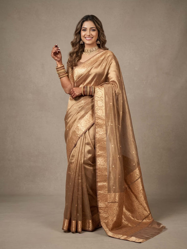 Shaazmeen-Banarasi Tissue Silk Saree(Silkmark Certified)