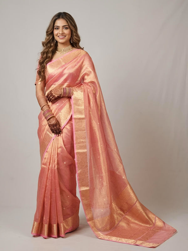 Sabiha-Banarasi Tissue Silk Saree(Silkmark Certified)