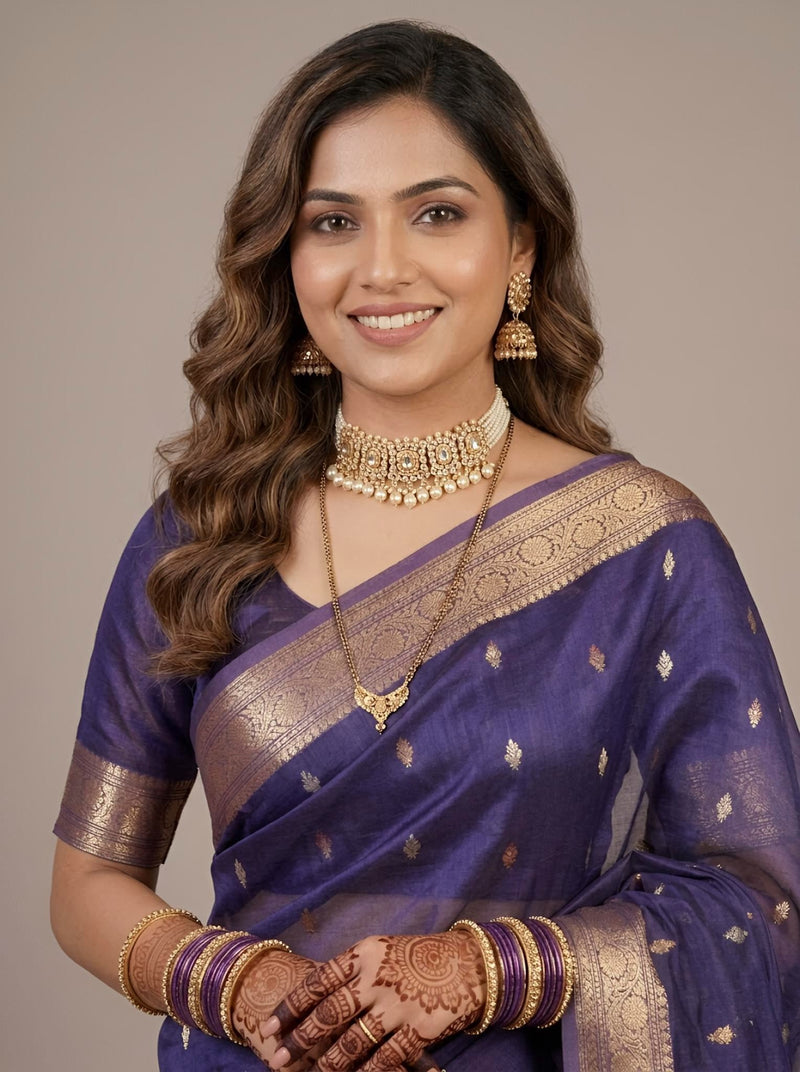 Mahanoor-Banarasi Tissue Silk Saree(Silkmark Certified)