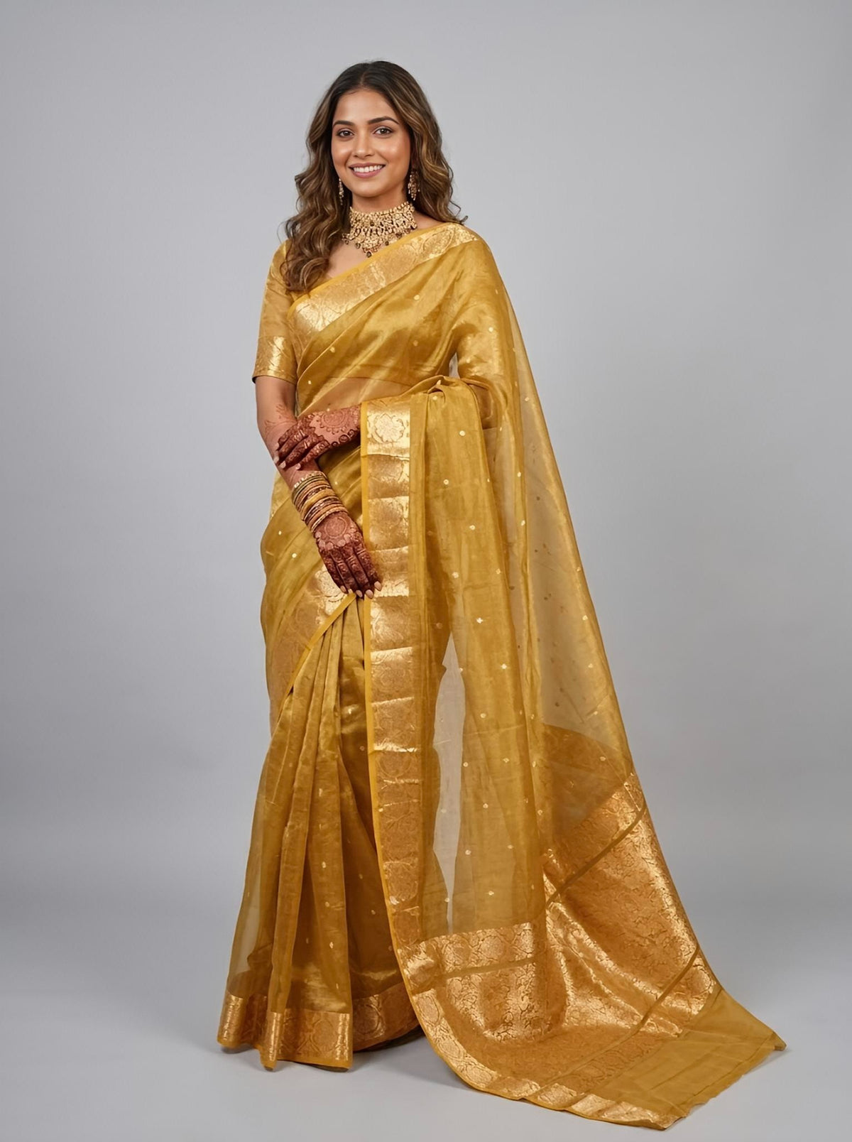 Mehrunisha-Banarasi Tissue Silk Saree(Silkmark Certified)
