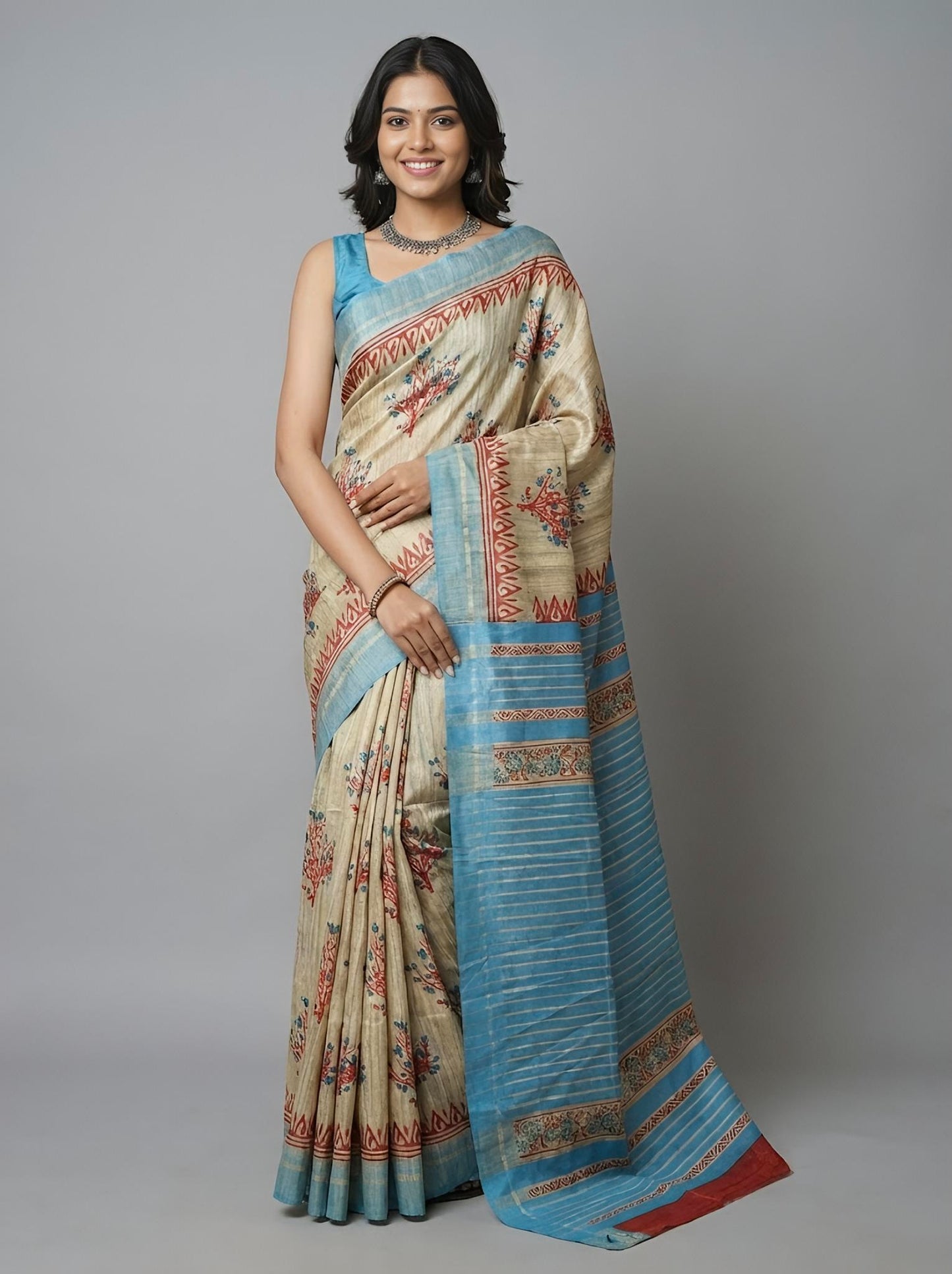 Zara– Pure Tussar Ghicha Silk Saree (Silk Mark Certified)