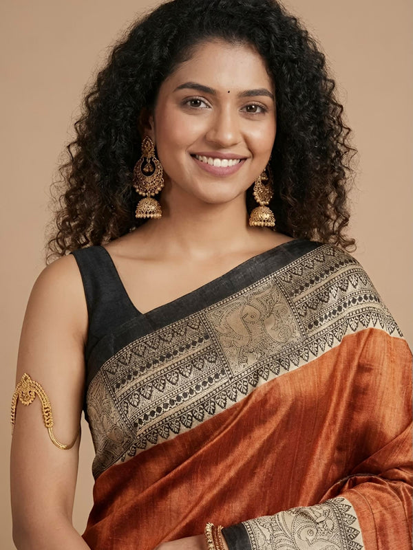 Raisa– Pure Tussar Ghicha Silk Saree (Silk Mark Certified)