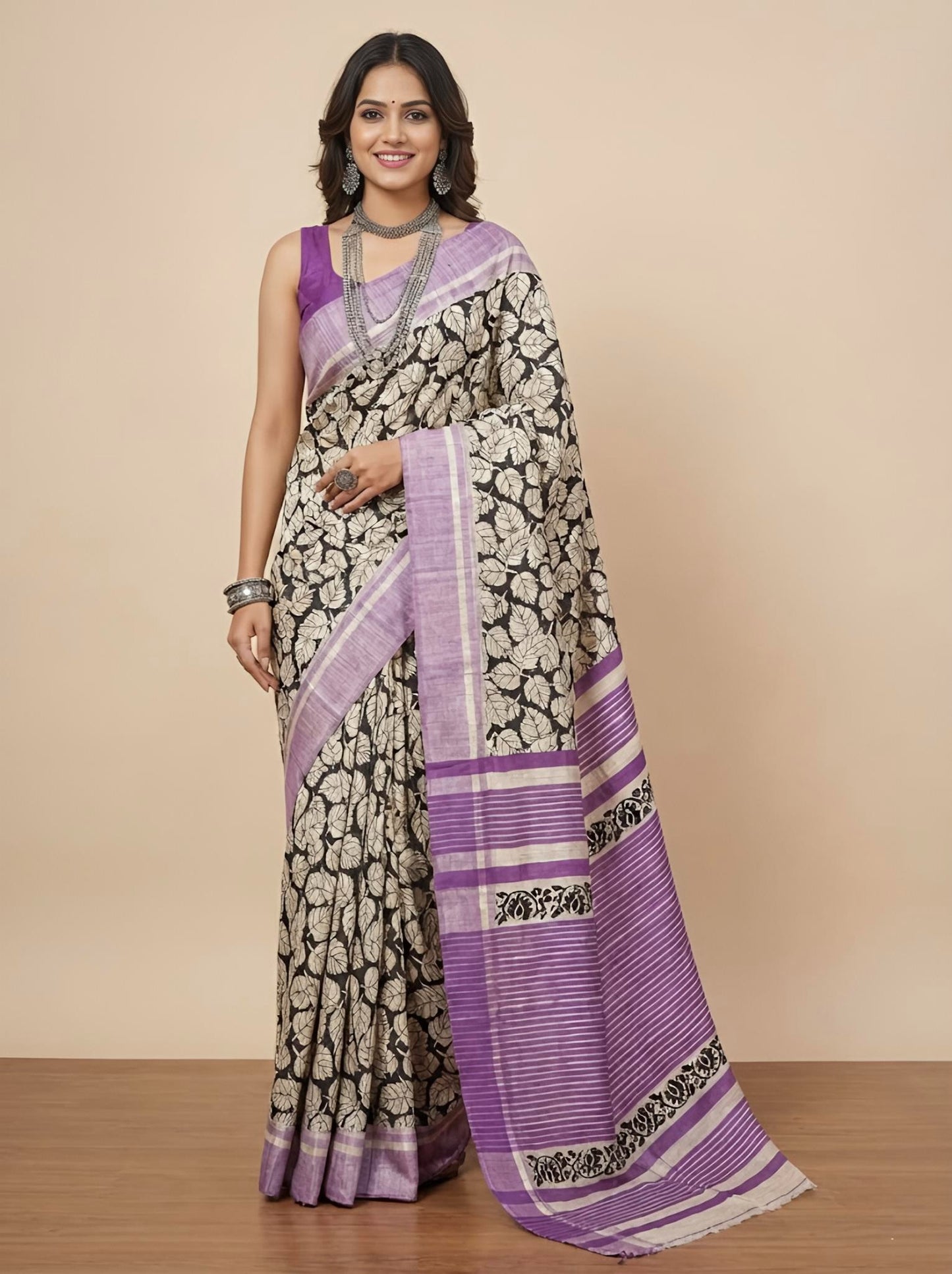 Mridula– Pure Tussar Ghicha Silk Saree (Silk Mark Certified)