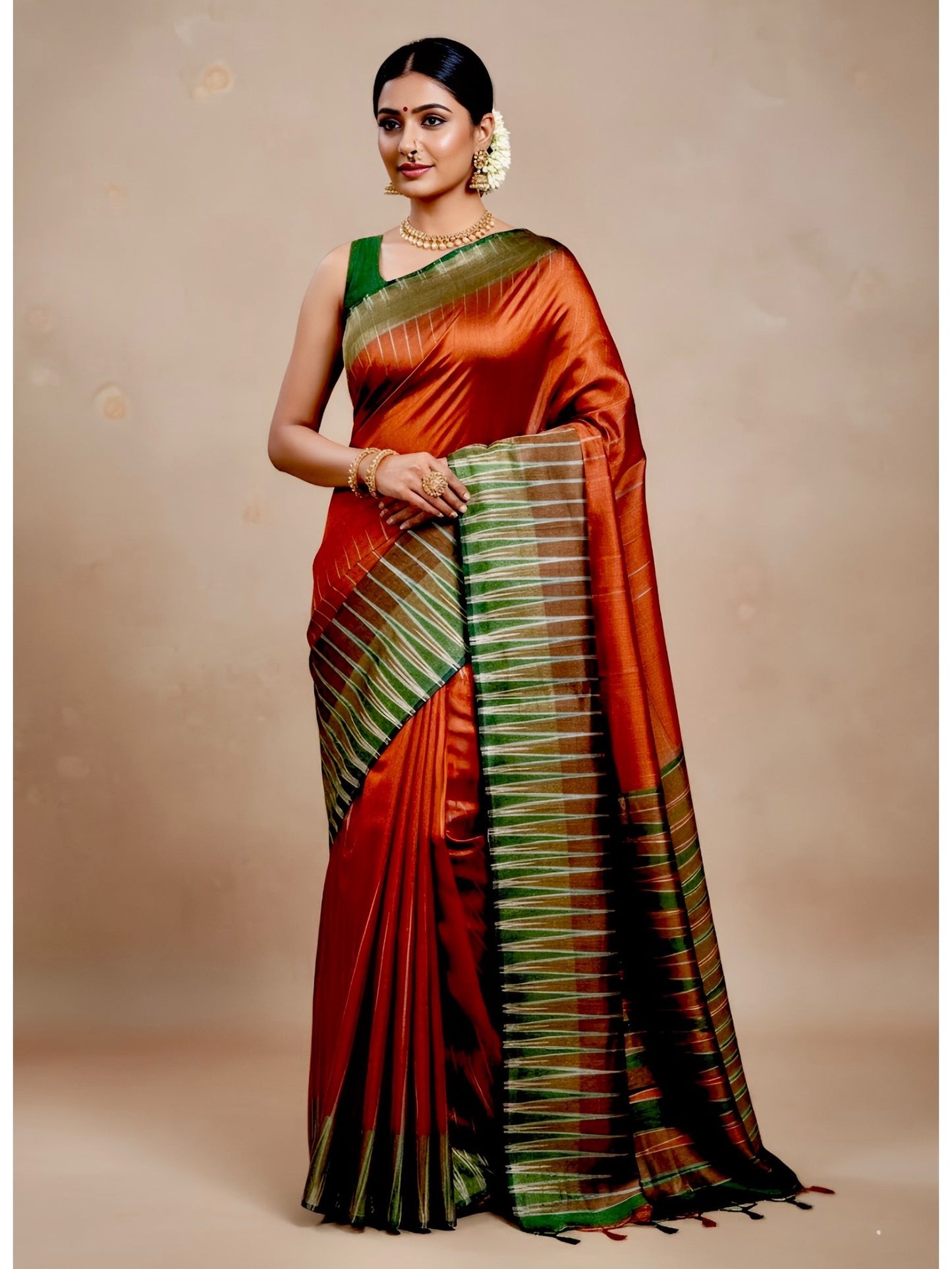 Adhiroobi – Par Kotki Katan Silk Saree-(Silkmark certified)
