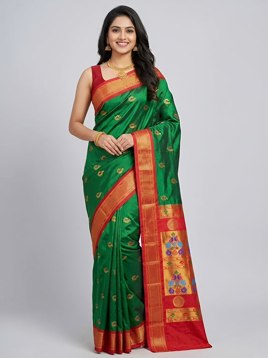 Usha– Kadiyal Paithani Pure Silk Saree