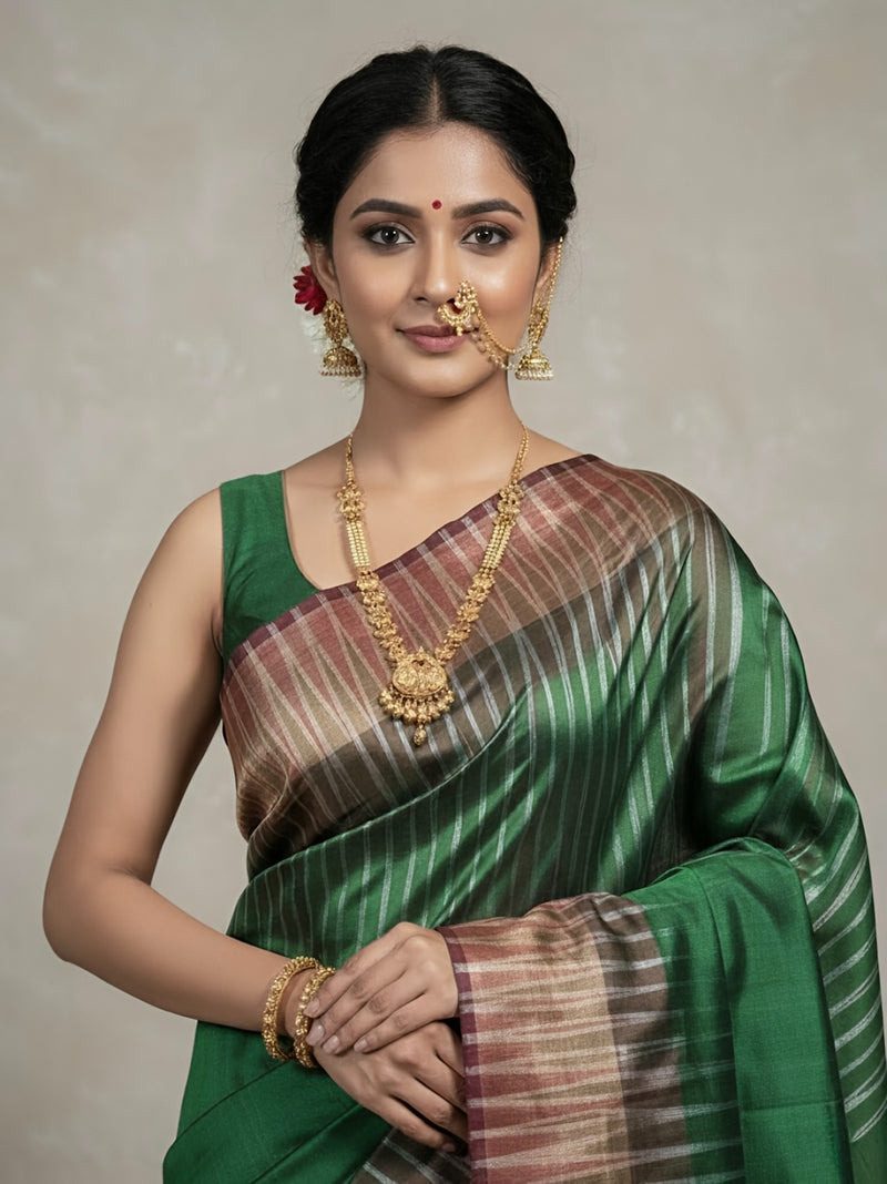 Ashmi – Par Kotki Katan Silk Saree -(Silkmark certified )