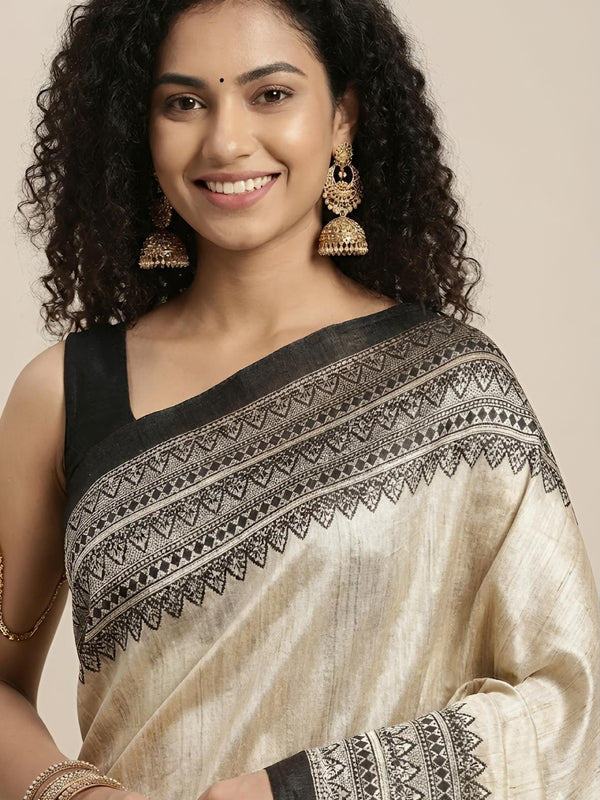 Talia– Pure Tussar Ghicha Silk Saree (Silk Mark Certified)