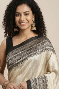 Talia– Pure Tussar Ghicha Silk Saree (Silk Mark Certified)