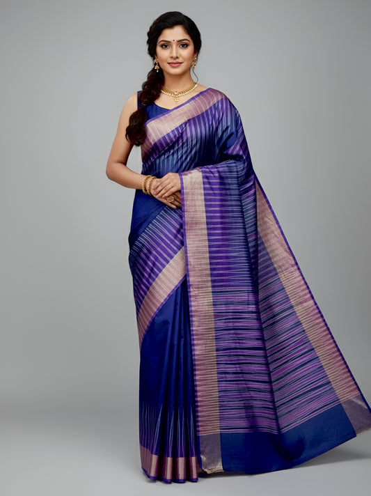 Akhaya – Par Kotki Katan Silk Saree - (Silkmark certified)