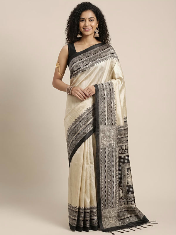 Talia– Pure Tussar Ghicha Silk Saree (Silk Mark Certified)