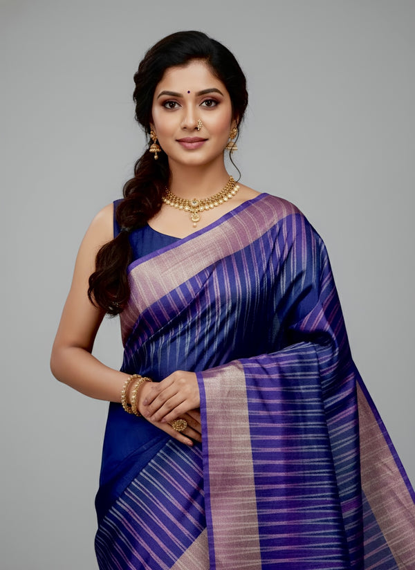 Akhaya – Par Kotki Katan Silk Saree - (Silkmark certified)