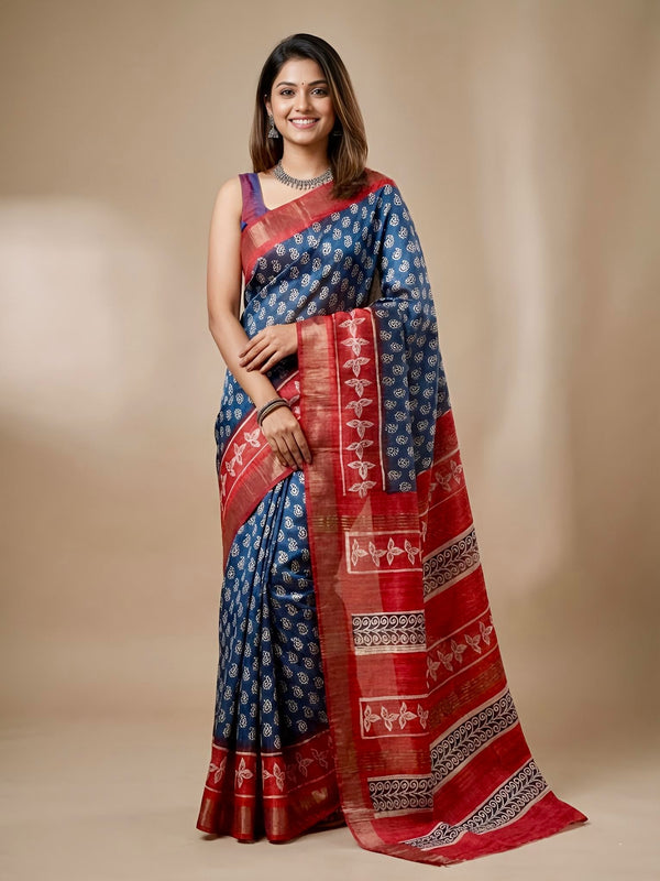 Chaya-Pure Tussar Ghicha silk Saree(Silkmark certified)