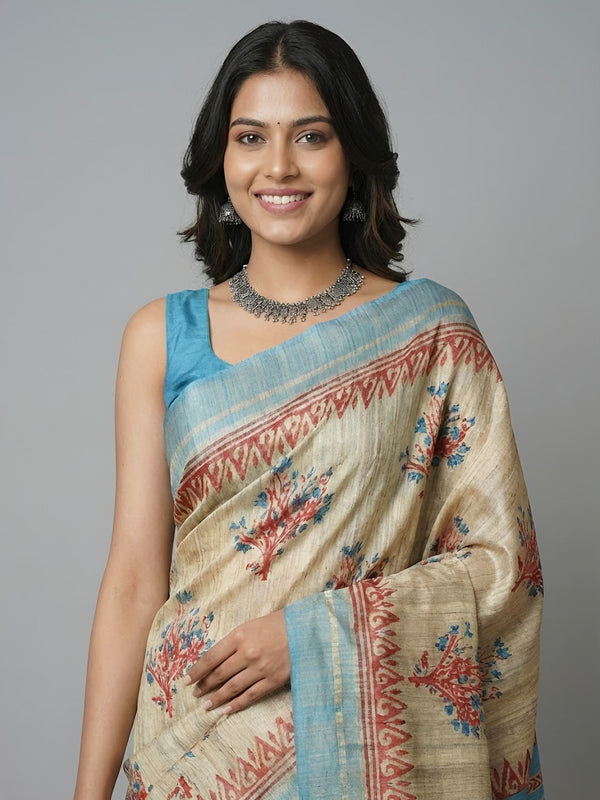 Zara– Pure Tussar Ghicha Silk Saree (Silk Mark Certified)