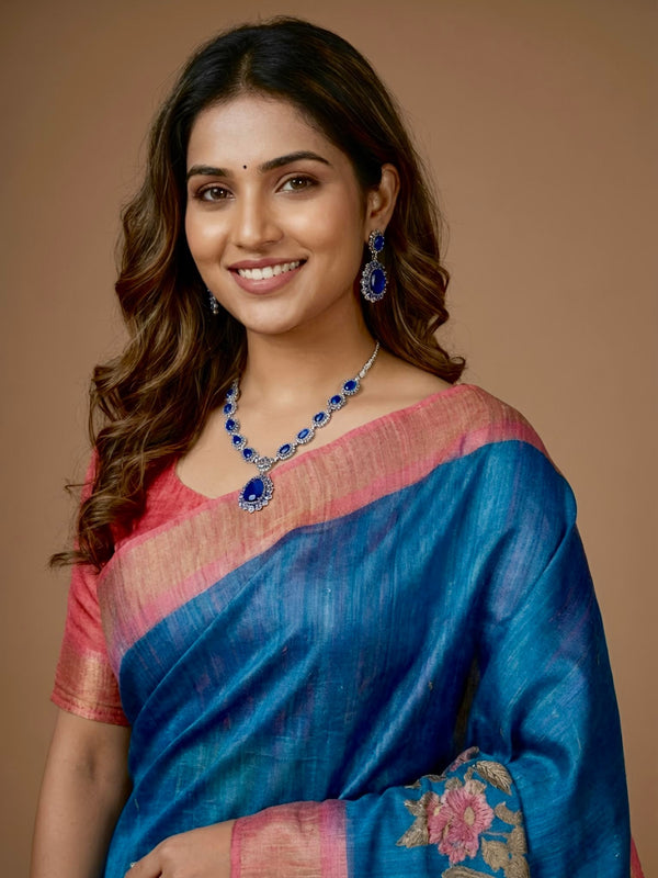 Minmini_Pure Tussar Ghicha Silk Saree(Silkmark certified)