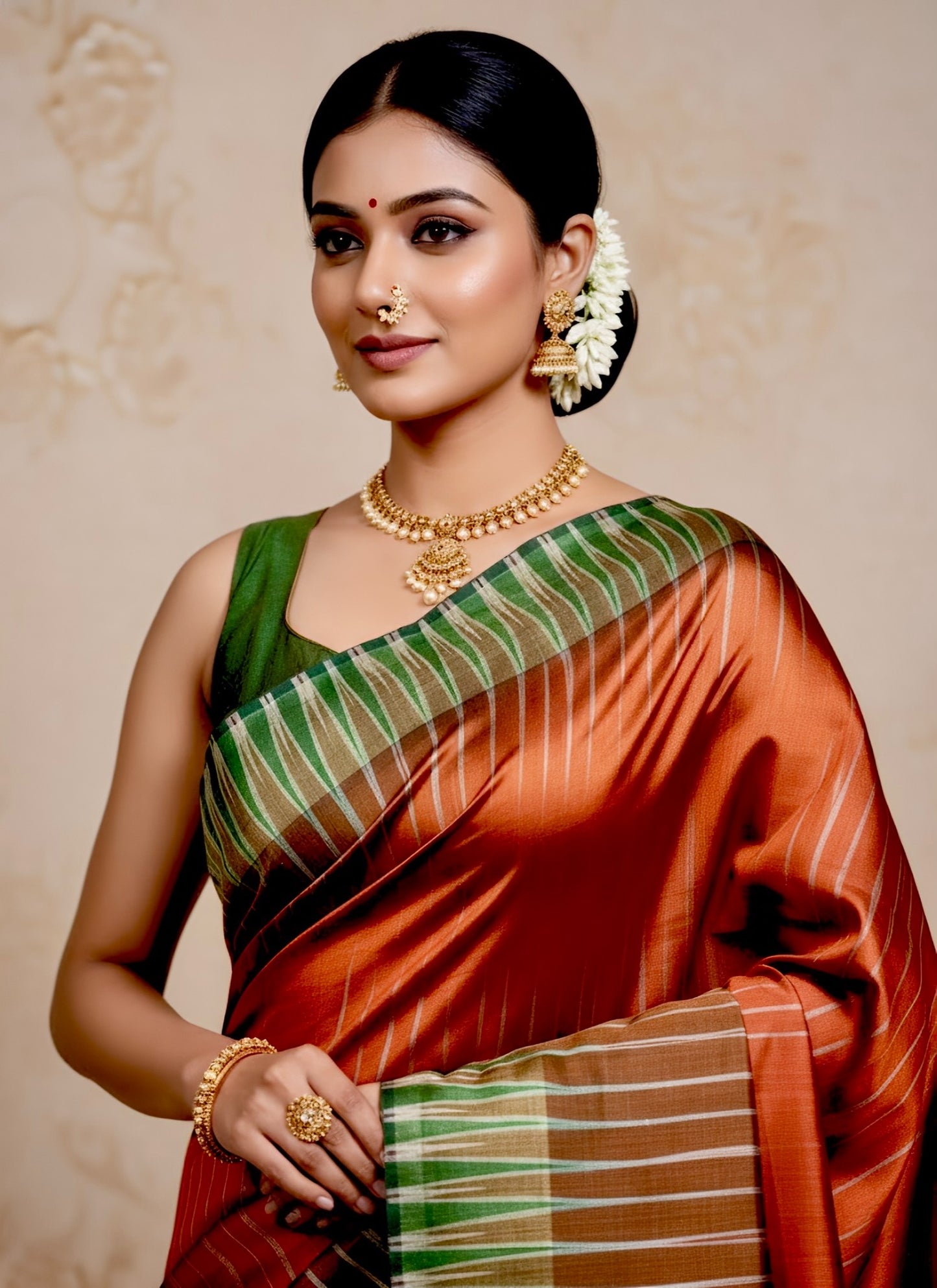 Adhiroobi – Par Kotki Katan Silk Saree-(Silkmark certified)