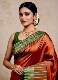 Adhiroobi – Par Kotki Katan Silk Saree-(Silkmark certified)