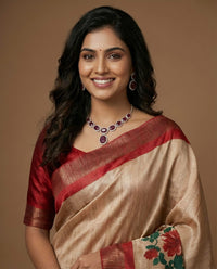 Manickam_Pure Tussar Ghicha Silk Saree(Silkmark certified)