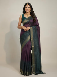Chella – Pure Raw Silk Dark Shade Saree(silk mark certified)