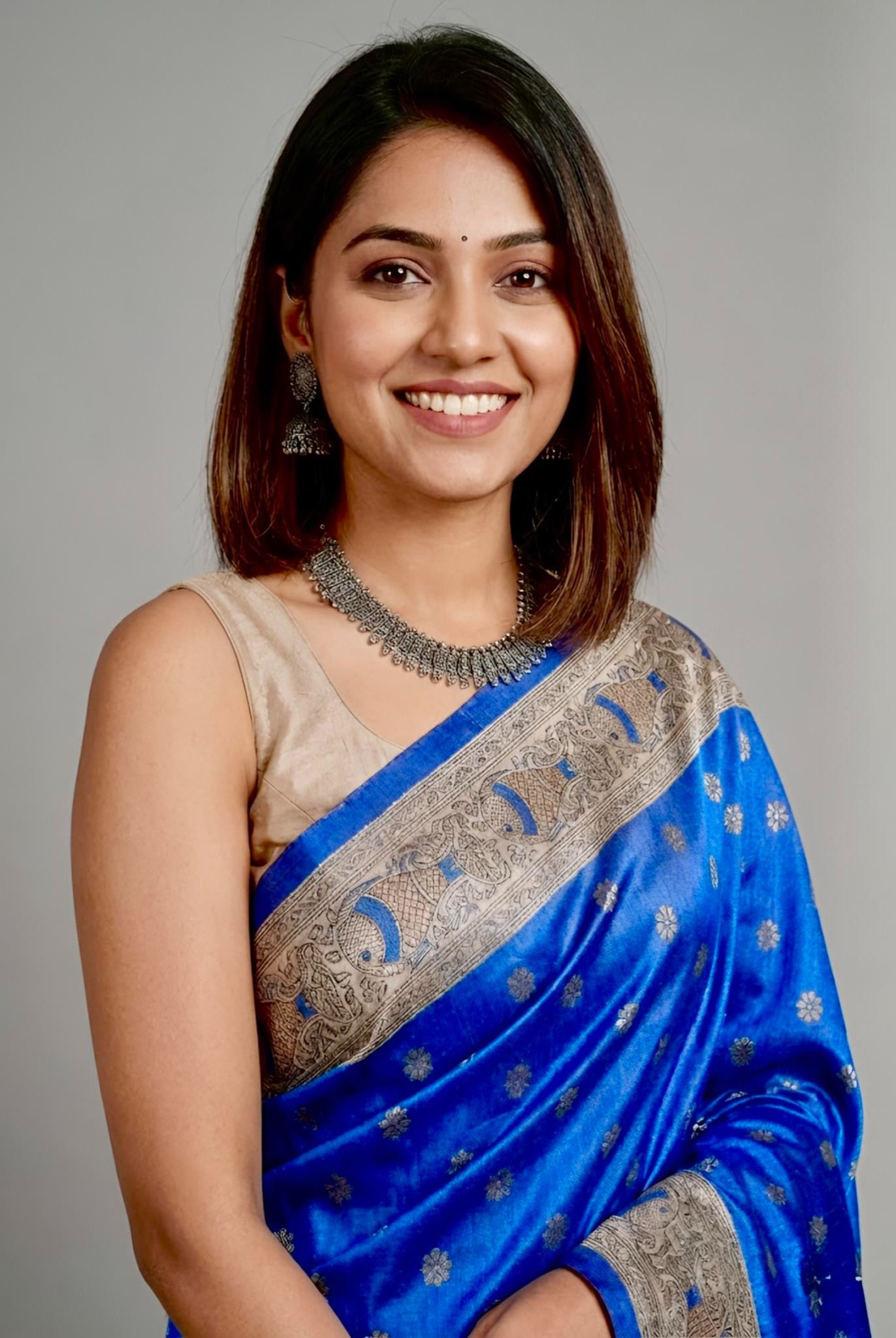 Vasuki-Pure Tussar Ghicha silk Saree(Silkmark certified)