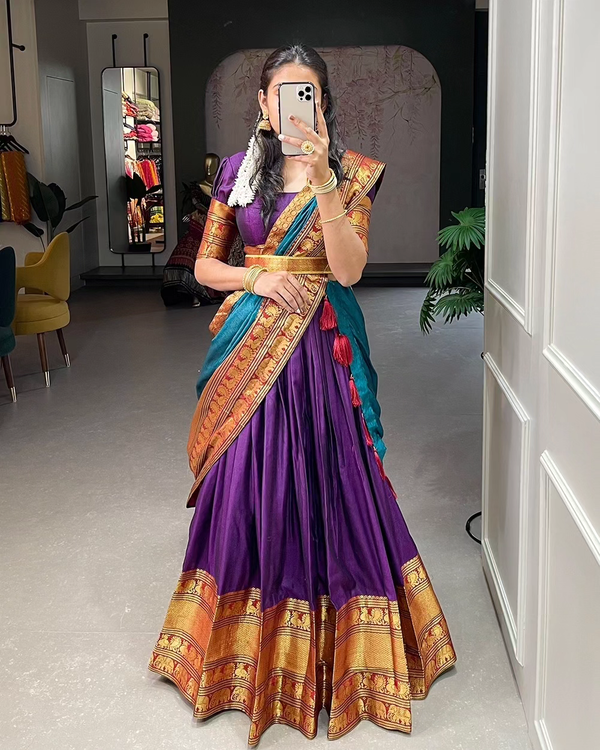 Narayanpet Border Lehenga - Thugil