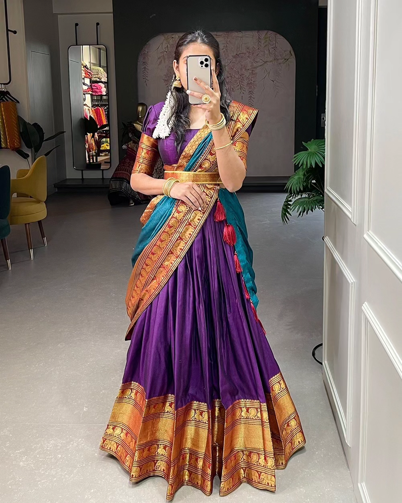 Narayanpet Border Lehenga - Thugil