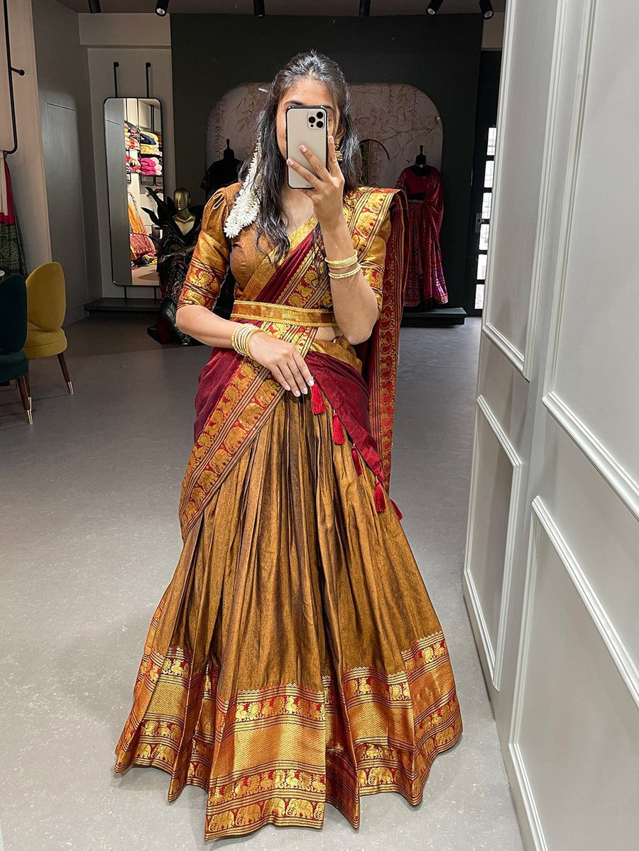 Narayanpet Border Lehenga - Thugil